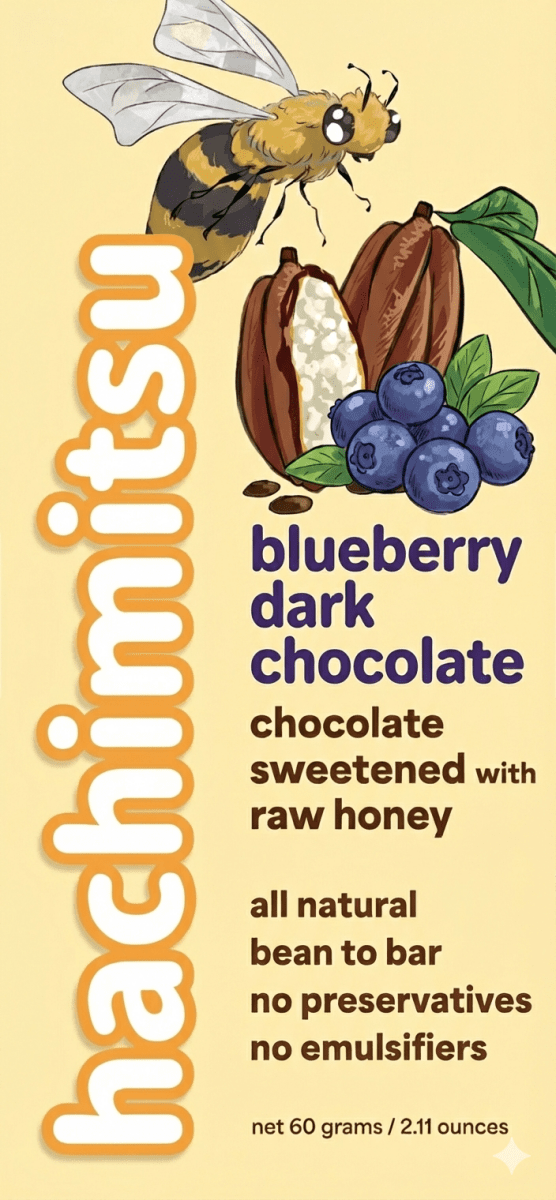 (Case of 10) Blueberry Dark Chocolate - Hachimitsu